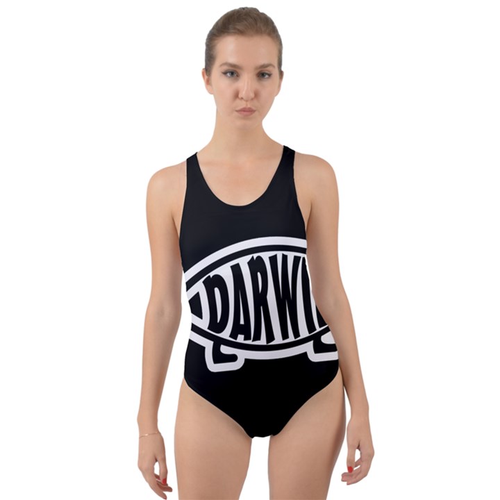 Darwin fish Cut-Out Back One Piece Swimsuit