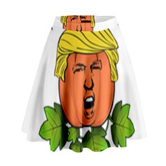 Trump Or Treat  High Waist Skirt by Valentinaart