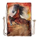 Awesome Creepy Running Horse With Skulls Drawstring Bag (Large) View1