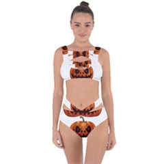 Halloween Pumpkin Bandaged Up Bikini Set  by Valentinaart