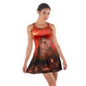 Cute Little Kitten, Red Background Cotton Racerback Dress View1