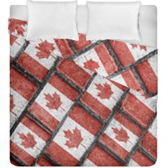 Canadian Flag Motif Pattern Duvet Cover Double Side (king Size) by dflcprints