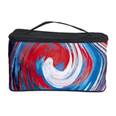 Red And Blue Rounds Cosmetic Storage Case by berwies