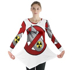 No Nuclear Weapons Long Sleeve Tunic  by Valentinaart