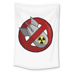 No Nuclear Weapons Large Tapestry by Valentinaart