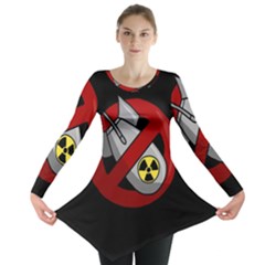 No Nuclear Weapons Long Sleeve Tunic  by Valentinaart