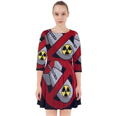 No Nuclear Weapons Smock Dress by Valentinaart