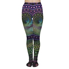 Oz The Great With Technicolor Fractal Rainbow Women s Tights by jayaprime