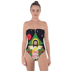 Jesus - Christmas Tie Back One Piece Swimsuit by Valentinaart