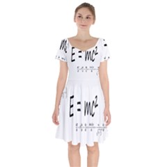 E=mc2 Formula Physics Relativity Short Sleeve Bardot Dress by picsaspassion