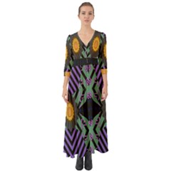 Secret Code Formula Sun Button Up Boho Maxi Dress by Mariart