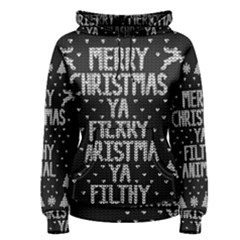 Ugly Christmas Sweater Women s Pullover Hoodie by Valentinaart