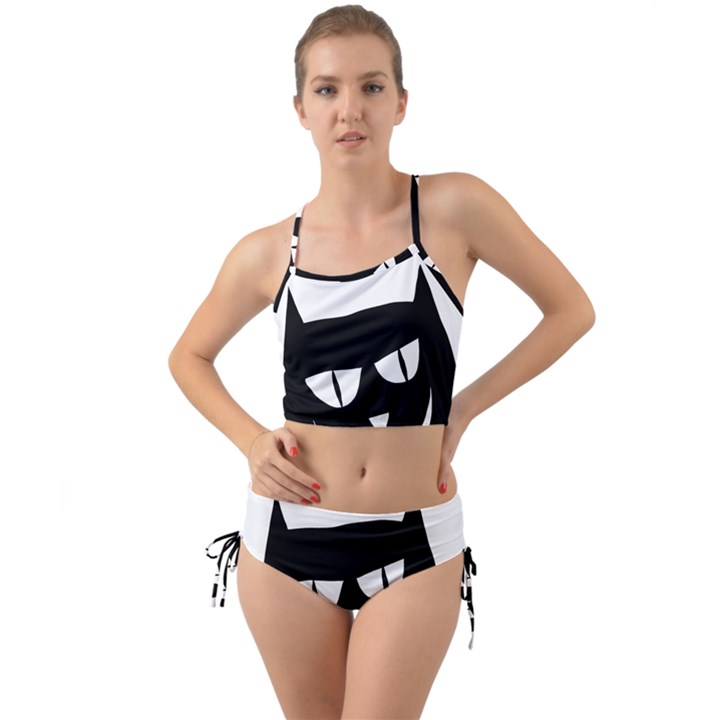 Cat Vector Clipart Figure Animals Mini Tank Bikini Set