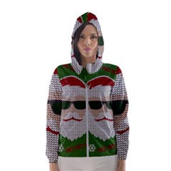 Ugly Christmas Sweater Hooded Wind Breaker (women) by Valentinaart