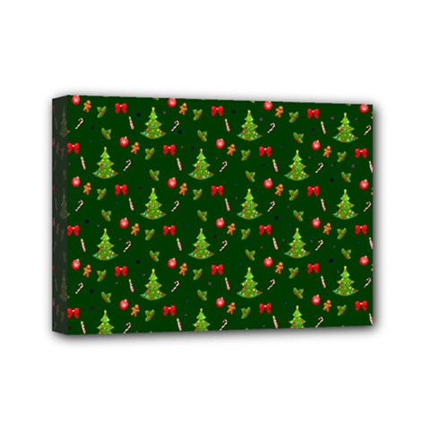 Christmas Pattern Mini Canvas 7  X 5  by Valentinaart