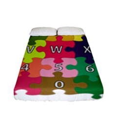 Puzzle Part Letters Abc Education Fitted Sheet (full/ Double Size) by Celenk