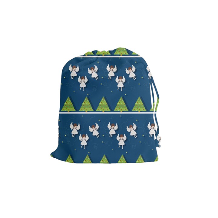 Christmas angels  Drawstring Pouches (Medium) 