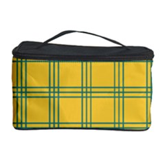 Green Stripes Cosmetic Storage Case by berwies