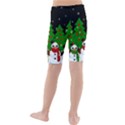 Kawaii Snowman Kids  Mid Length Swim Shorts View2