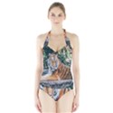 Animal Big Cat Safari Tiger Halter Swimsuit View1