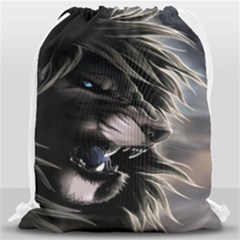 Angry Lion Digital Art Hd Drawstring Bag (large) by Celenk