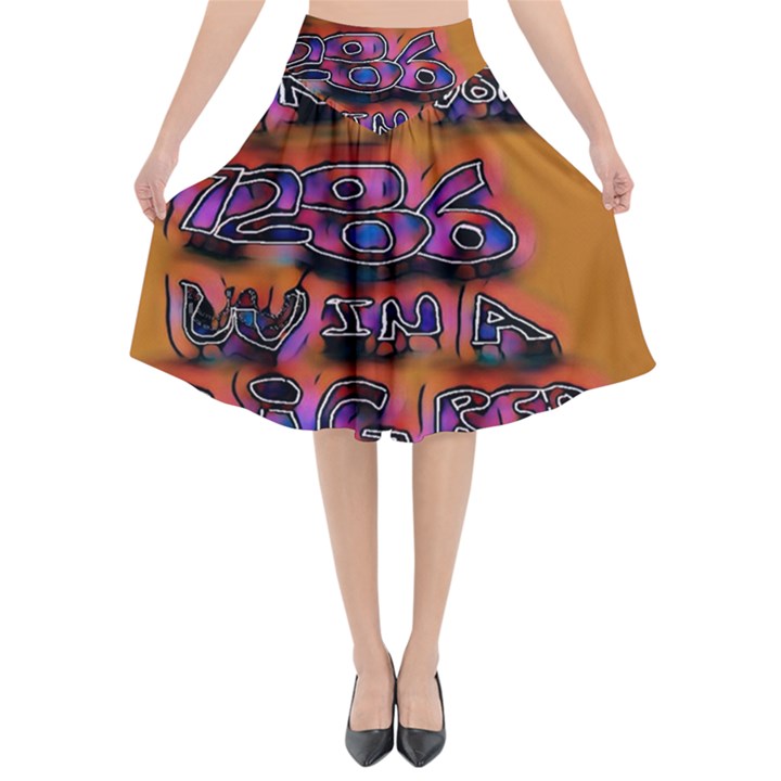 WORDS Flared Midi Skirt