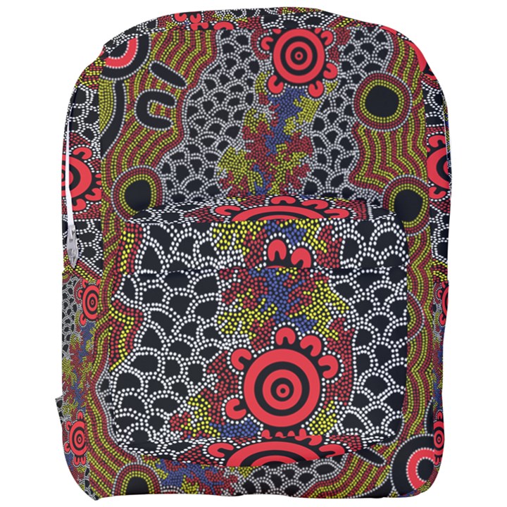 Aboriginal Art - Waterholes Full Print Backpack