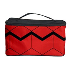 Red Box Pattern Cosmetic Storage Case by berwies