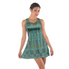 Freedom Is Every Where Just Love It Pop Art Cotton Racerback Dress by pepitasart