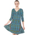 Freedom Is Every Where Just Love It Pop Art Quarter Sleeve Front Wrap Dress	 View1