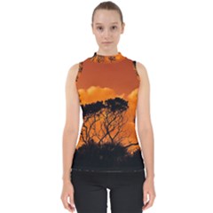 Trees Branches Sunset Sky Clouds Shell Top by Celenk