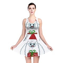 Yeti Xmas Reversible Skater Dress by Valentinaart