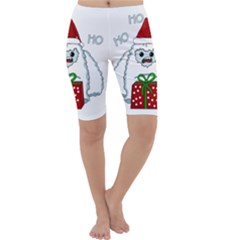 Yeti Xmas Cropped Leggings  by Valentinaart