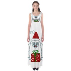 Yeti Xmas Empire Waist Maxi Dress by Valentinaart