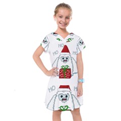 Yeti Xmas Kids  Drop Waist Dress by Valentinaart