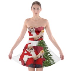 Karl Marx Santa  Strapless Bra Top Dress by Valentinaart