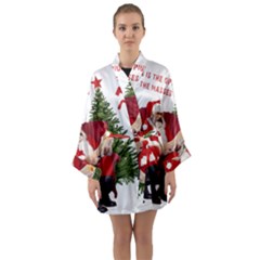 Karl Marx Santa  Long Sleeve Kimono Robe by Valentinaart