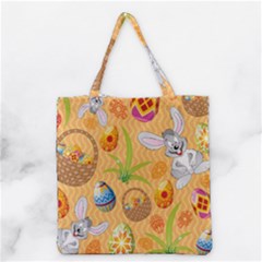 Easter Bunny And Egg Basket Grocery Tote Bag by allthingseveryone