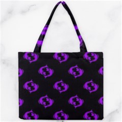 Purple Pisces On Black Background Mini Tote Bag by allthingseveryone