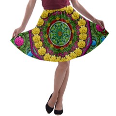 Bohemian Chic In Fantasy Style A-line Skater Skirt by pepitasart