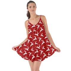 Red Reindeers Love The Sun Cover Up by patternstudio