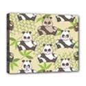 Fun Panda Pattern Deluxe Canvas 20  x 16   View1