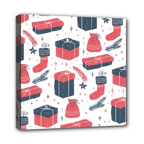 Christmas Gift Sketch Mini Canvas 8  X 8  by patternstudio