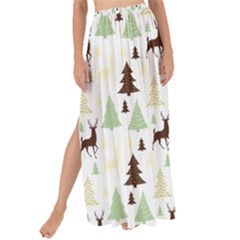 Reindeer Tree Forest Maxi Chiffon Tie-up Sarong by patternstudio