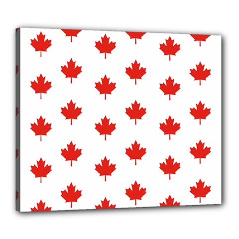 Maple Leaf Canada Emblem Country Canvas 24  X 20  by Celenk