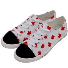 Maple Leaf Canada Emblem Country Women s Low Top Canvas Sneakers by Celenk