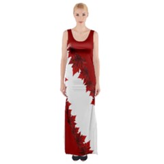 Canada Maple Leaf Art Maxi Thigh Split Dress by CanadaSouvenirs