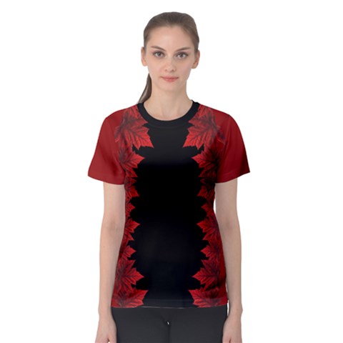 Canada Maple Leaf  Women s Sport Mesh Tee by CanadaSouvenirs