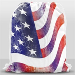 Usa Flag America American Drawstring Bag (large) by Celenk