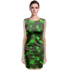 Neon Green Bubble Hearts Classic Sleeveless Midi Dress by PodArtist